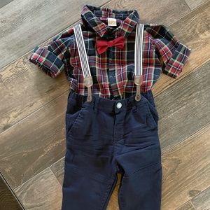 H&M Toddler Boys Shirt, Bowtie and Pants Outfit